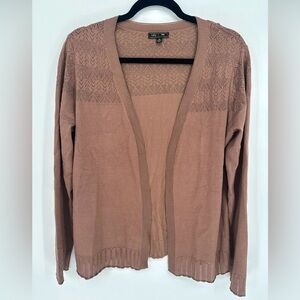 Stitch Fix Lety‎ & Me Taupe Lightweight Cardigan Size Medium Open Front Sweater
